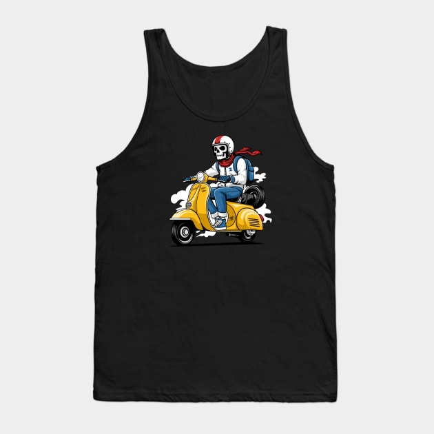 Scooter never dies yellow Tank Top by creative.z